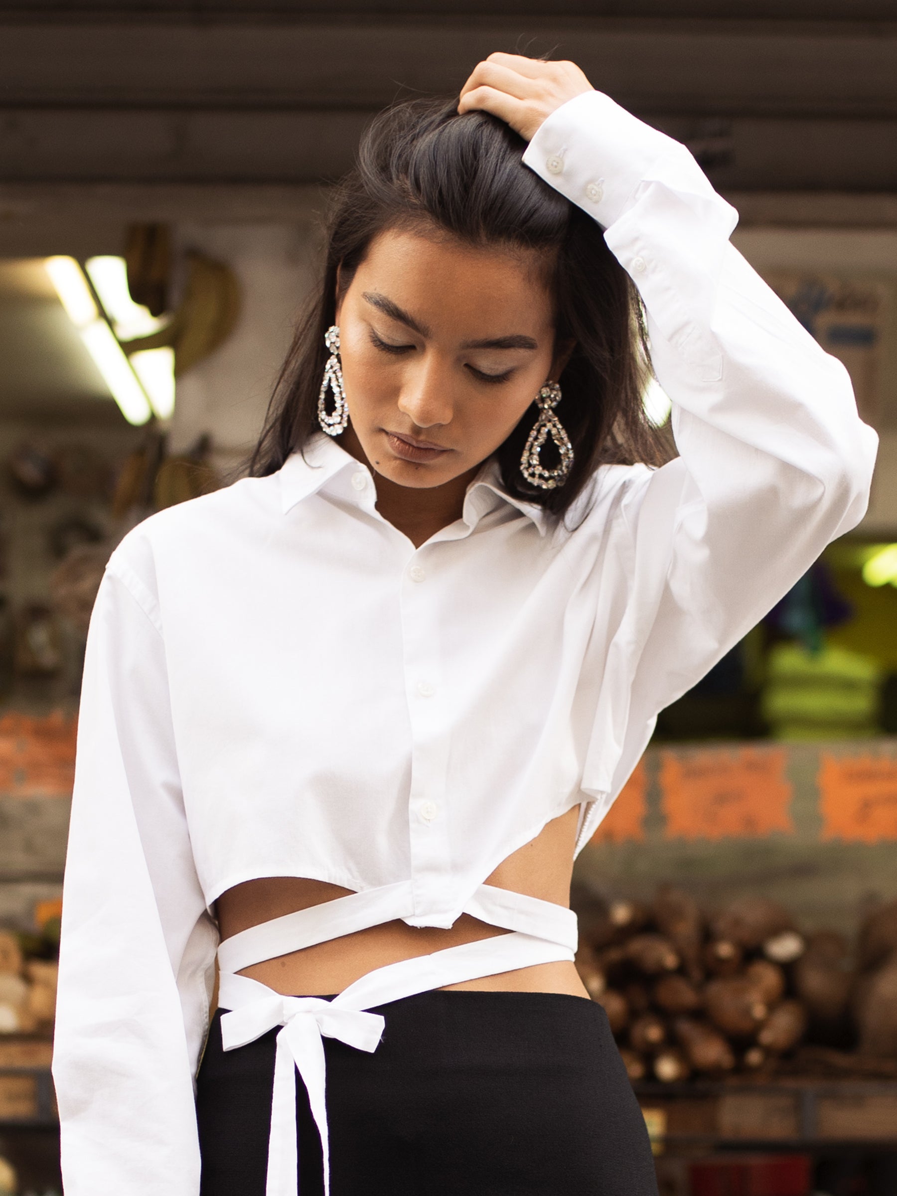 La Cropped Chemise