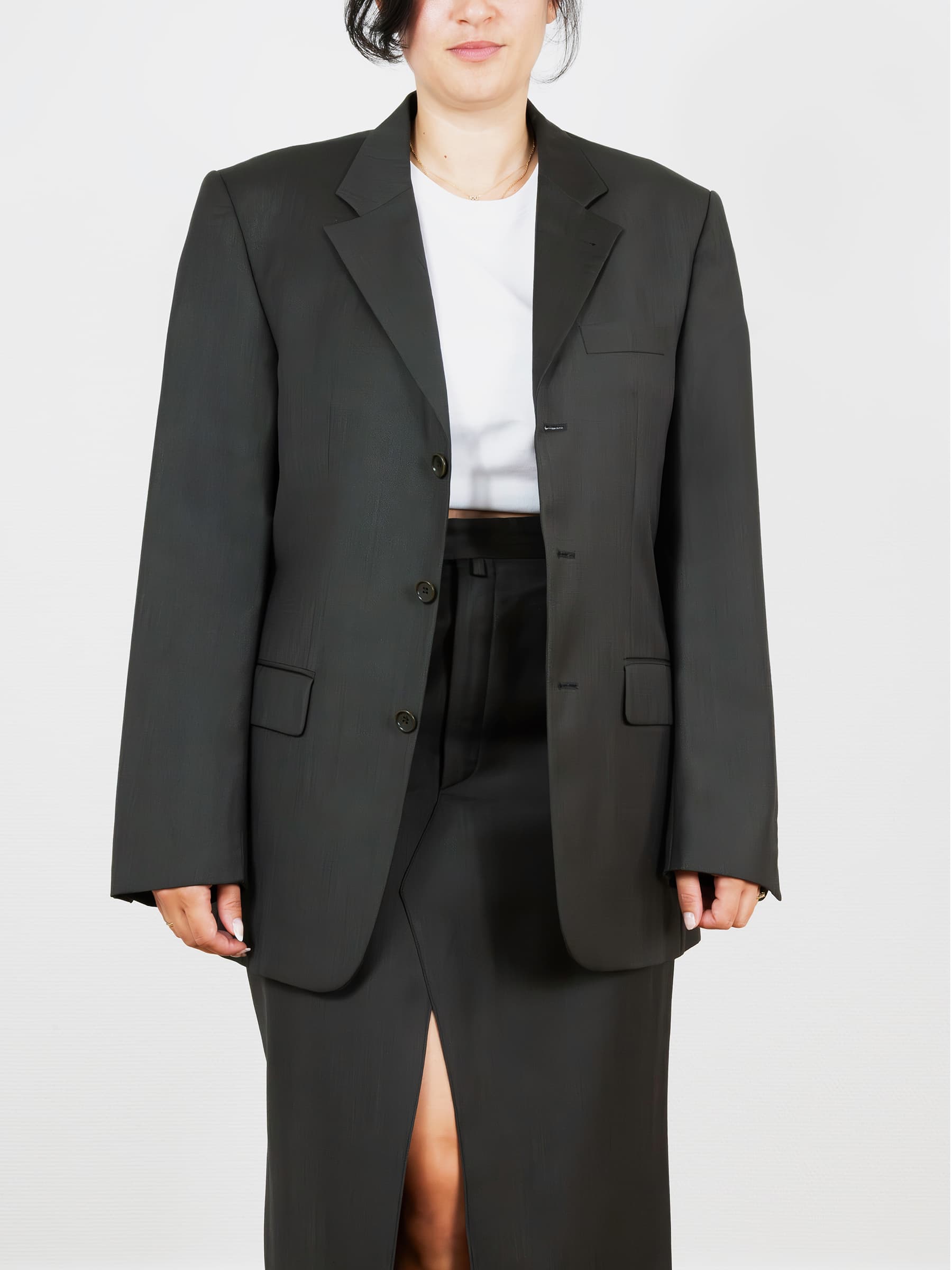 Tailleur Jupe Longue Marron