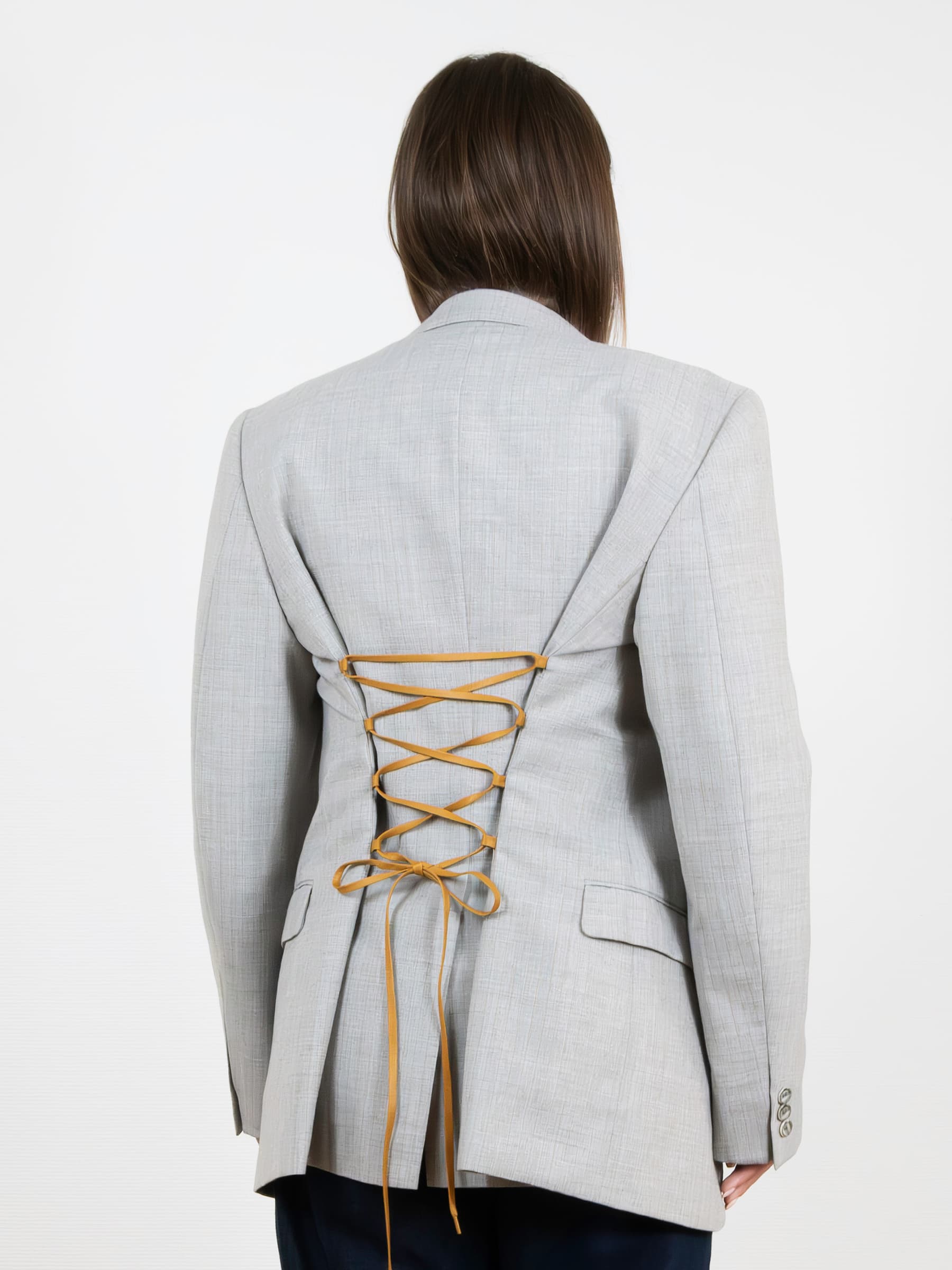 Light Grey Corset Blazer