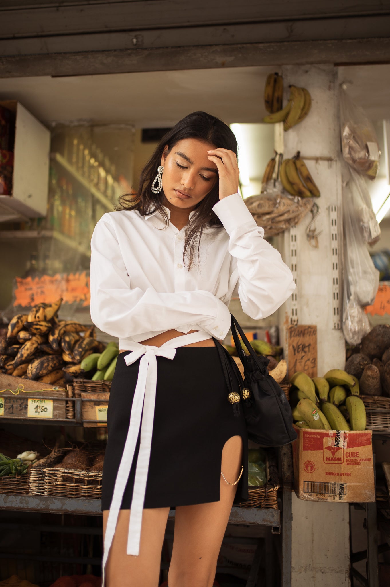 Cropped Upcycled Shirt “La Chris”